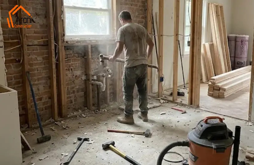 Kitchen Renovation Timeline in North Vancouver during cabinet installation and remodeling process.