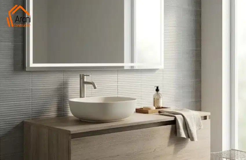 Luxury Modern Bathroom Renovation Ideas North Vancouver with a freestanding bathtub, custom vanity, and premium finishes.